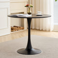 31.5" Small Round Dining Table for 2-4, White Modern Circle Kitchen Table, Space Saving, for Dining Room Apartment Office